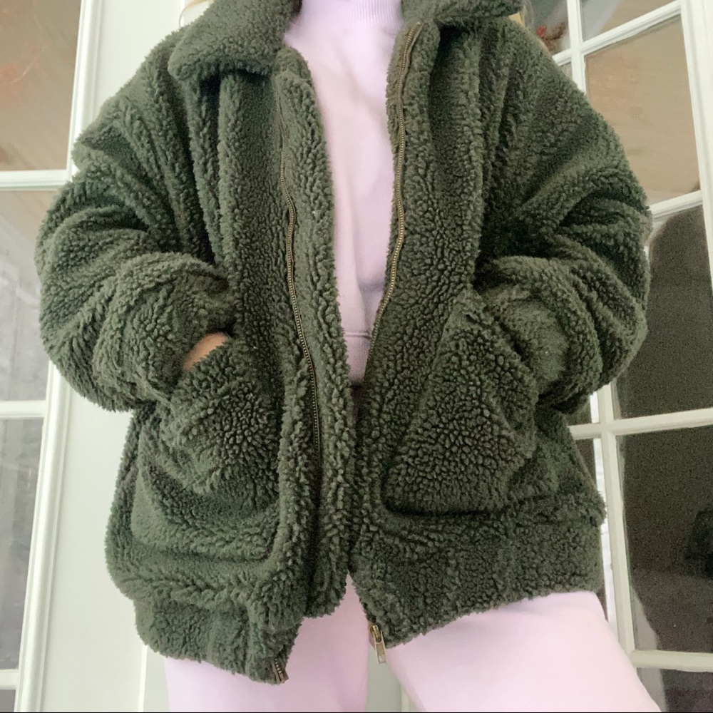 oversized teddy bear jacket